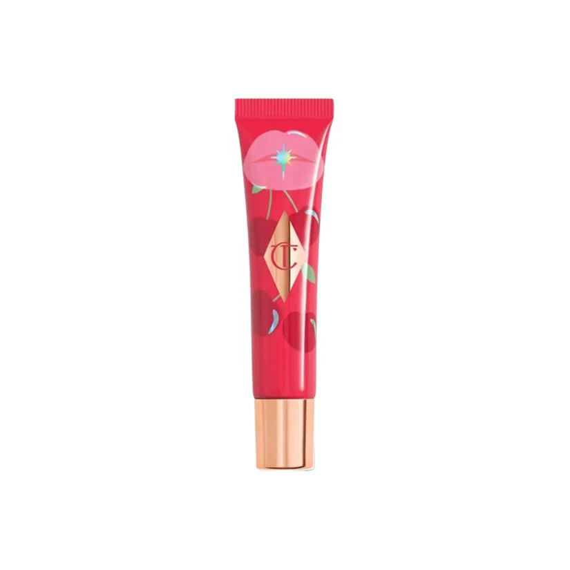 Charlotte Tilbury CT блеск для губ с зеркальным эффектом, увлажняющая сыворотка и бальзам для ухода, #Cherry Glaze with Heart-Shaped Center
