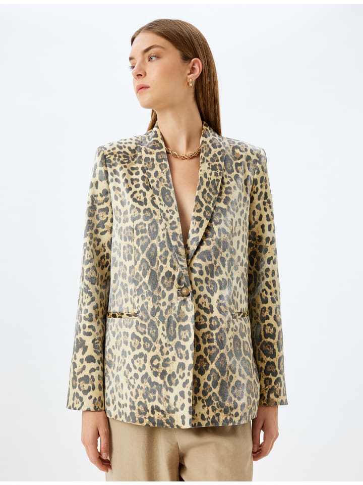 

KOTON Черный пиджак с узором