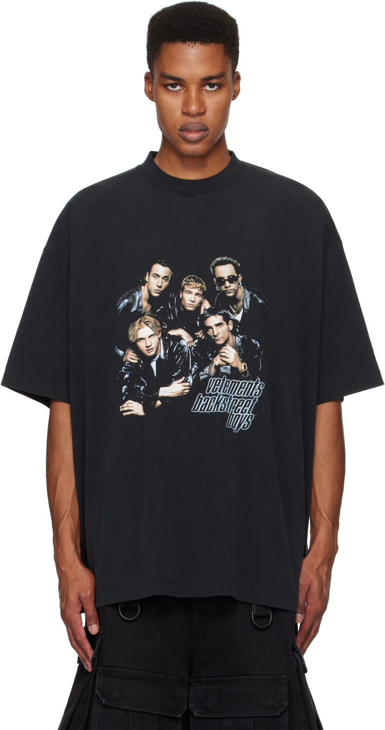 

Футболка большого размера «Backstreet Boys» VETEMENTS, черный