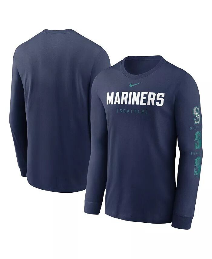 

Футболка мужская темно-синяя Seattle Mariners Repeater с длинным рукавом Nike