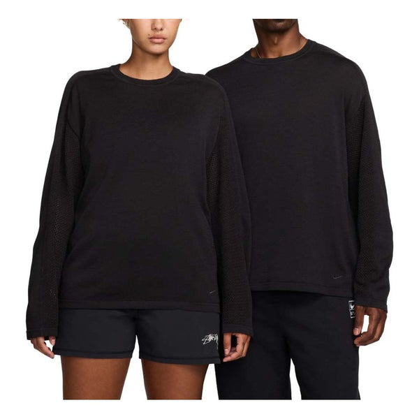 

Спортивная футболка x stussy long sleeve jesrey asia sizing 'black' Nike, черный