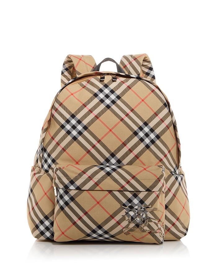 

Рюкзак Burberry Essential в клетку, коричневый/бежевый