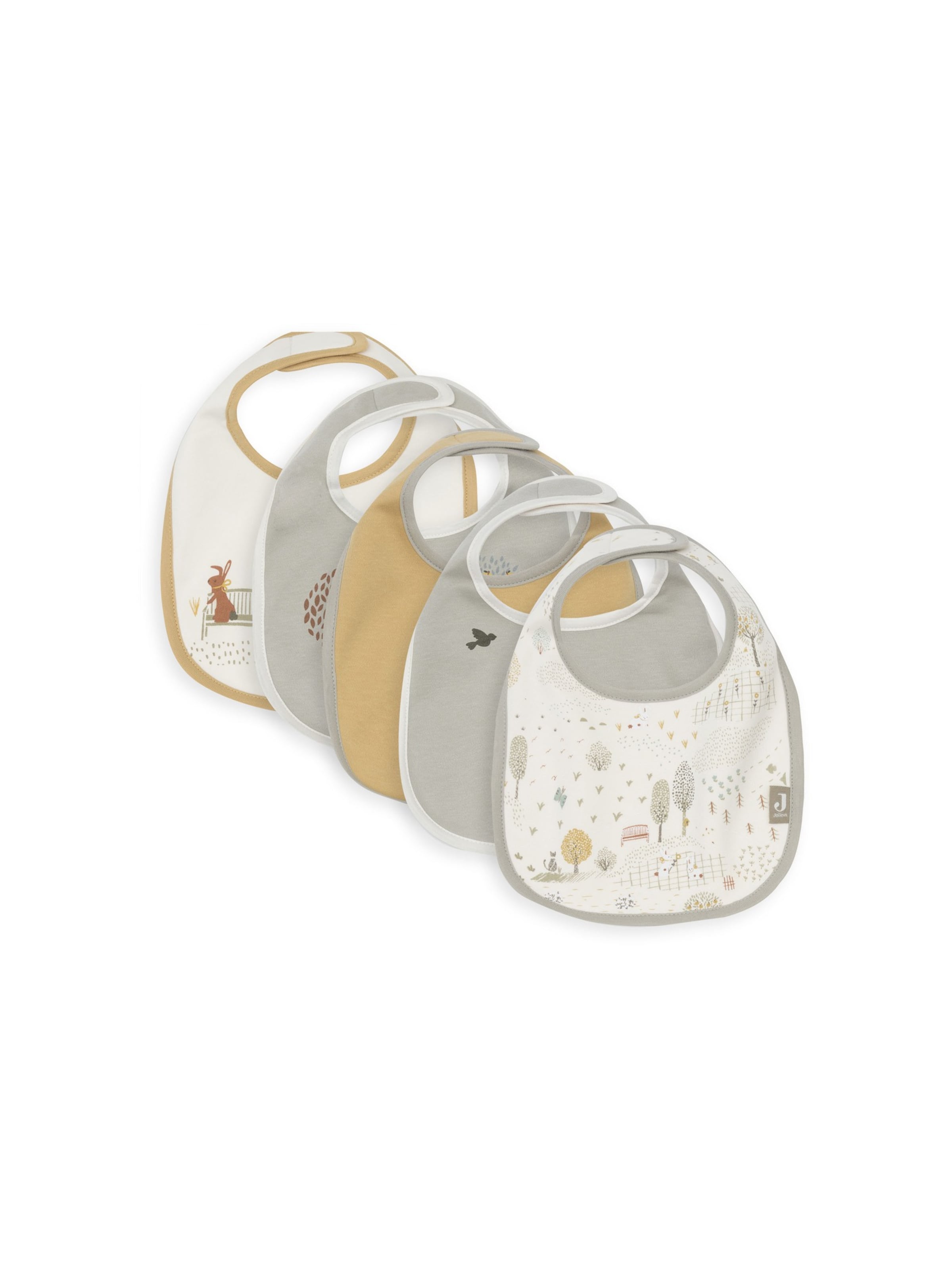 

Jollein Нагрудник 'Tiny Park' в сером, оранжевом, белом