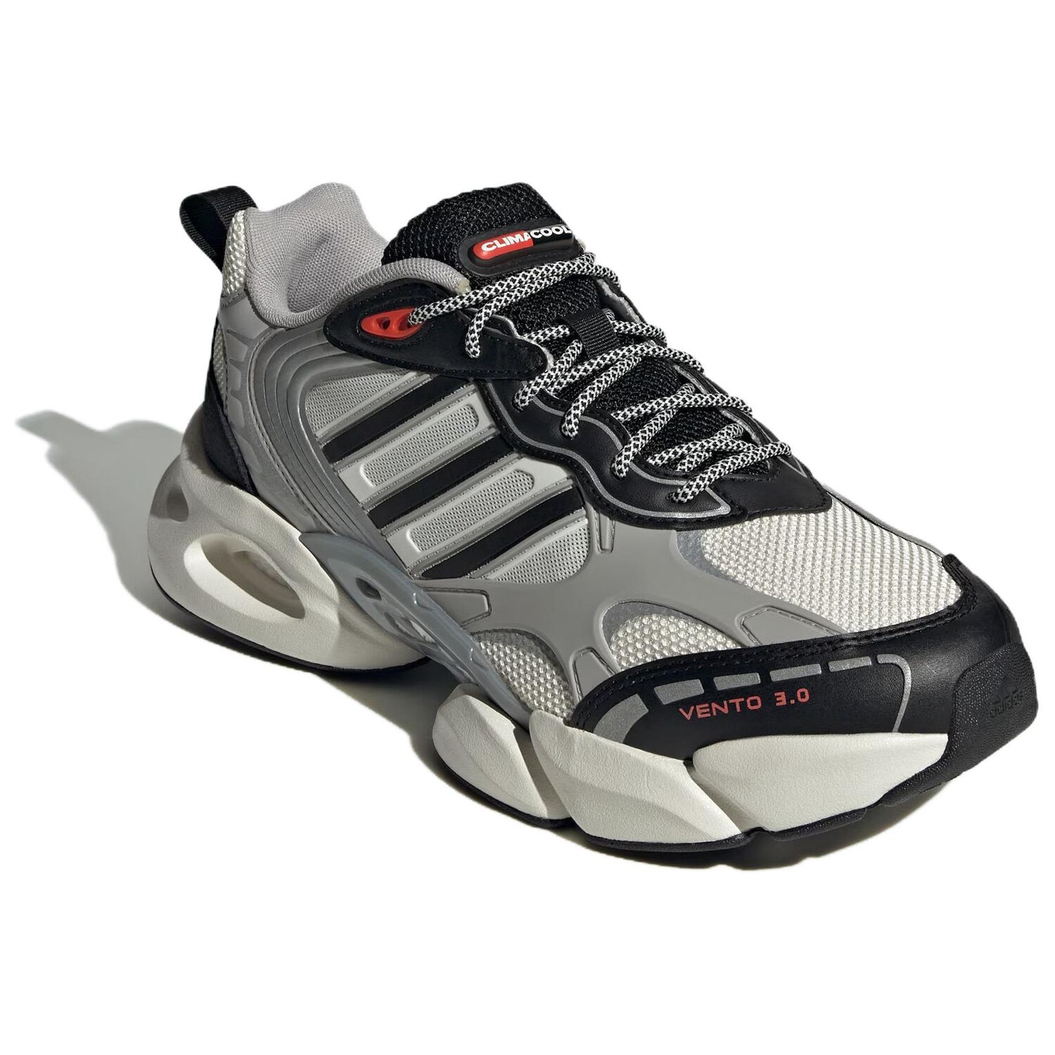 Кроссовки мужские низкие Ярко-белый/Черный № 1/Светло-серый Adidas — фото 3