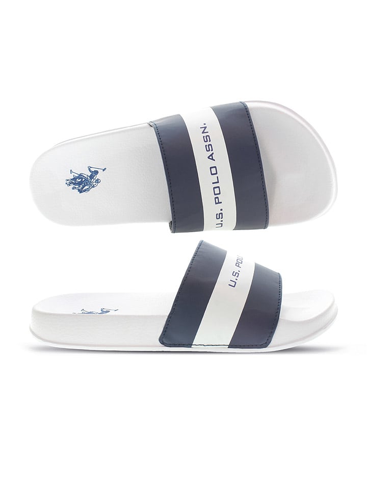 

Мюли U.S. Polo Assn., белый/темно-синий