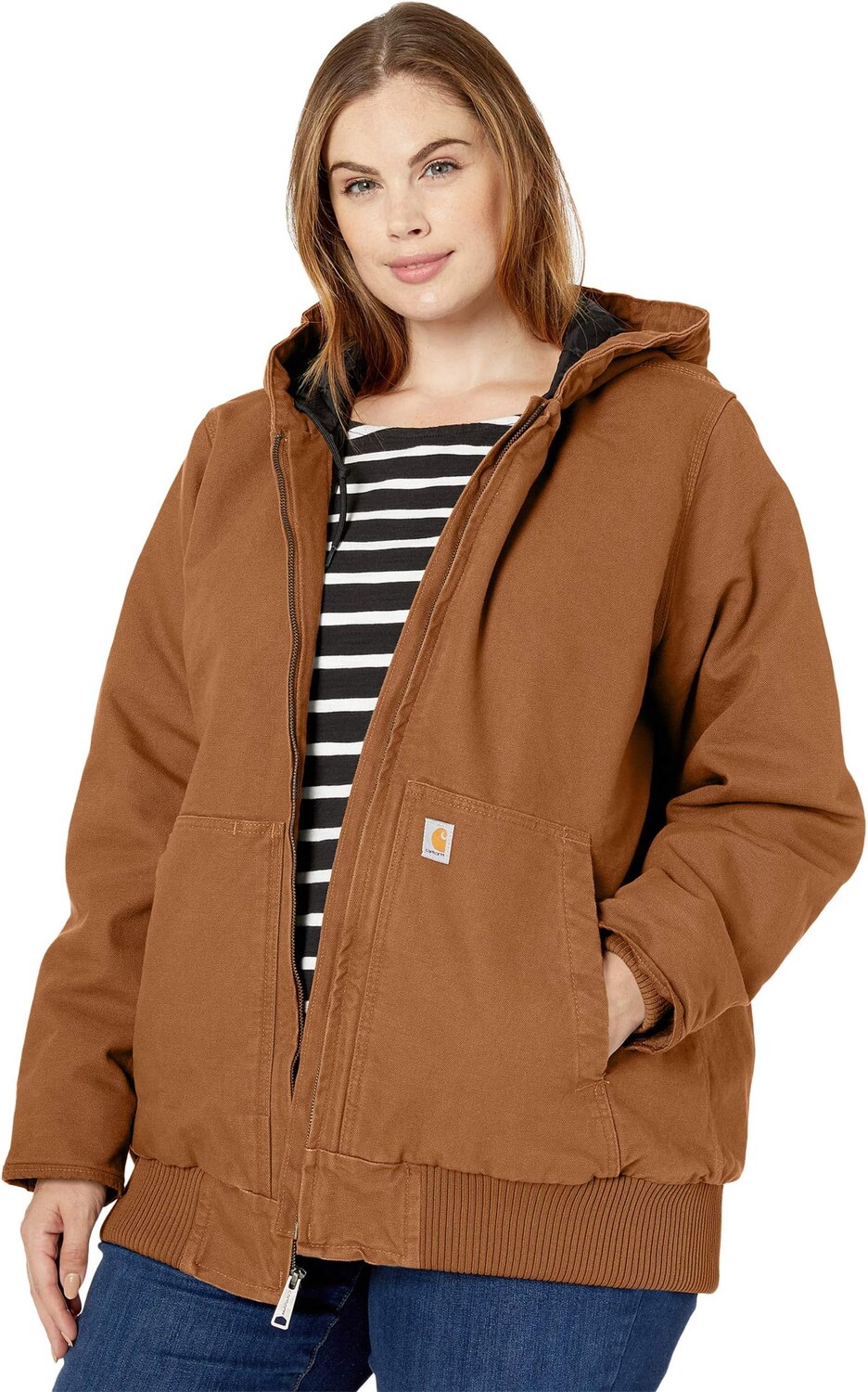 

Куртка WJ130 Washed Duck Active Jacket Carhartt, цвет Carhartt Brown