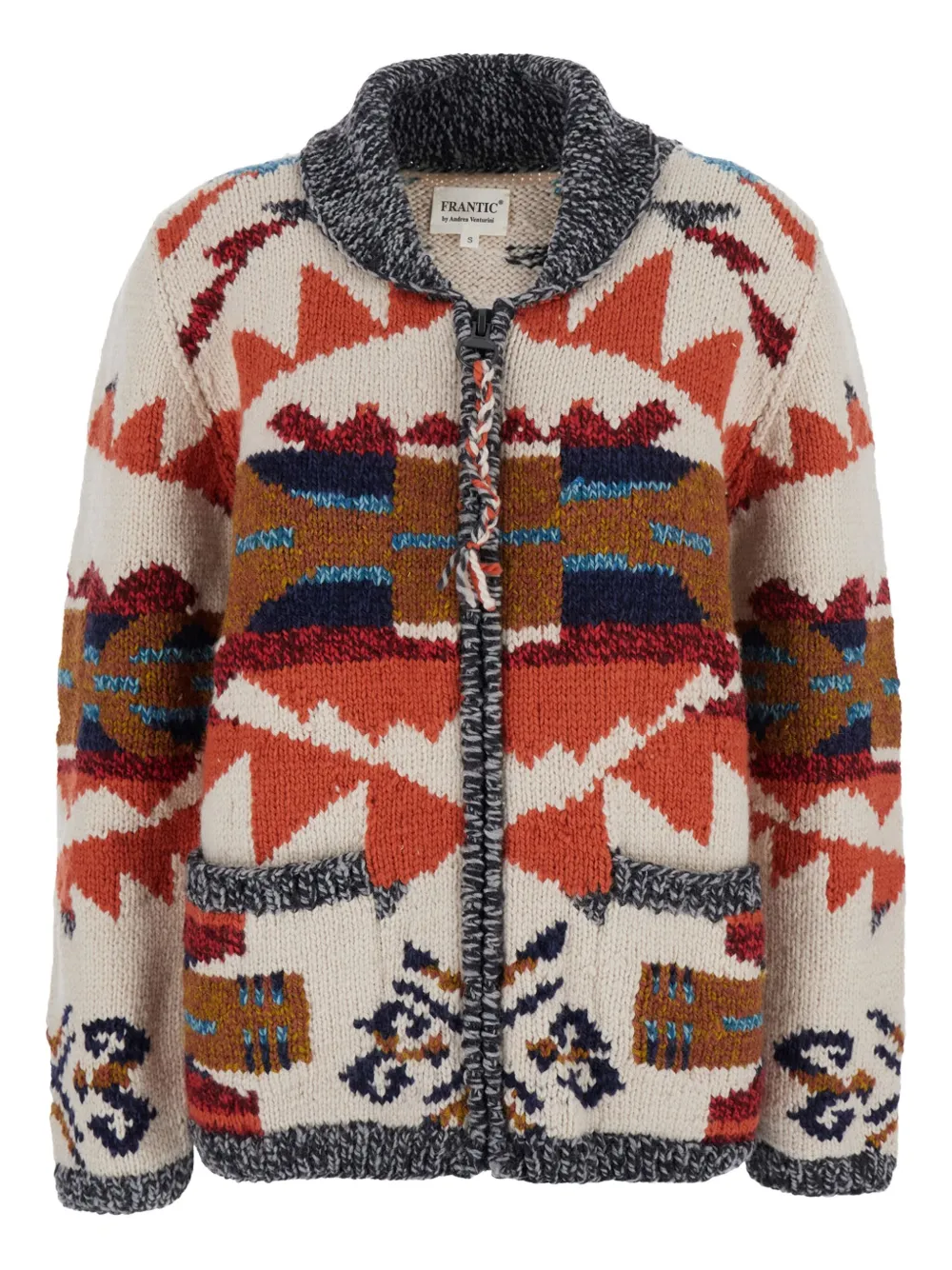 

Кардиган с геометричным узором Frantic, нейтральный