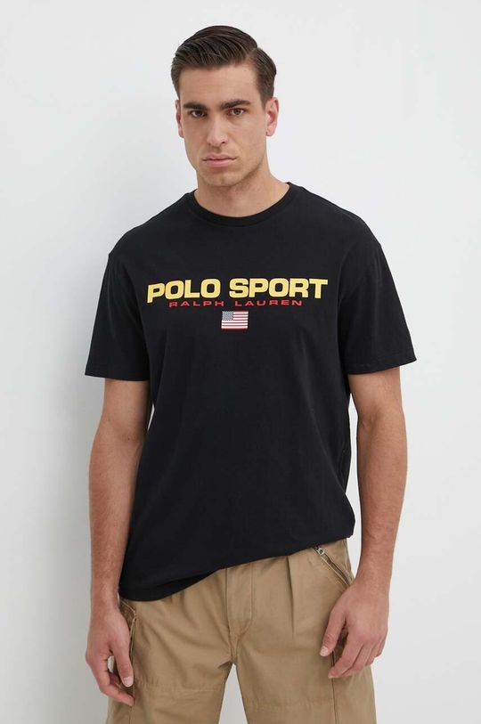 

Хлопковая футболка Polo Ralph Lauren, черный