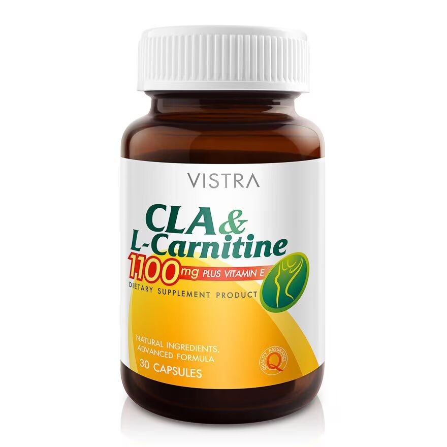 

Vistra CLA L-карнитин 1100 мг плюс витамин Е 30 капсул, White