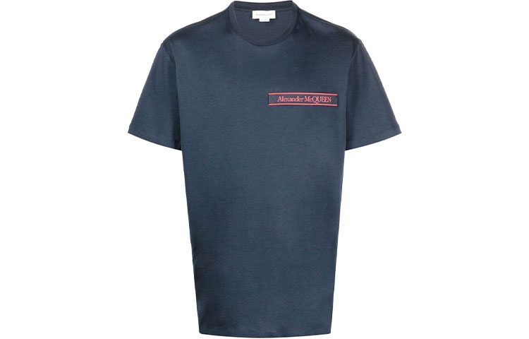 

Футболка мужская синяя Alexander McQueen