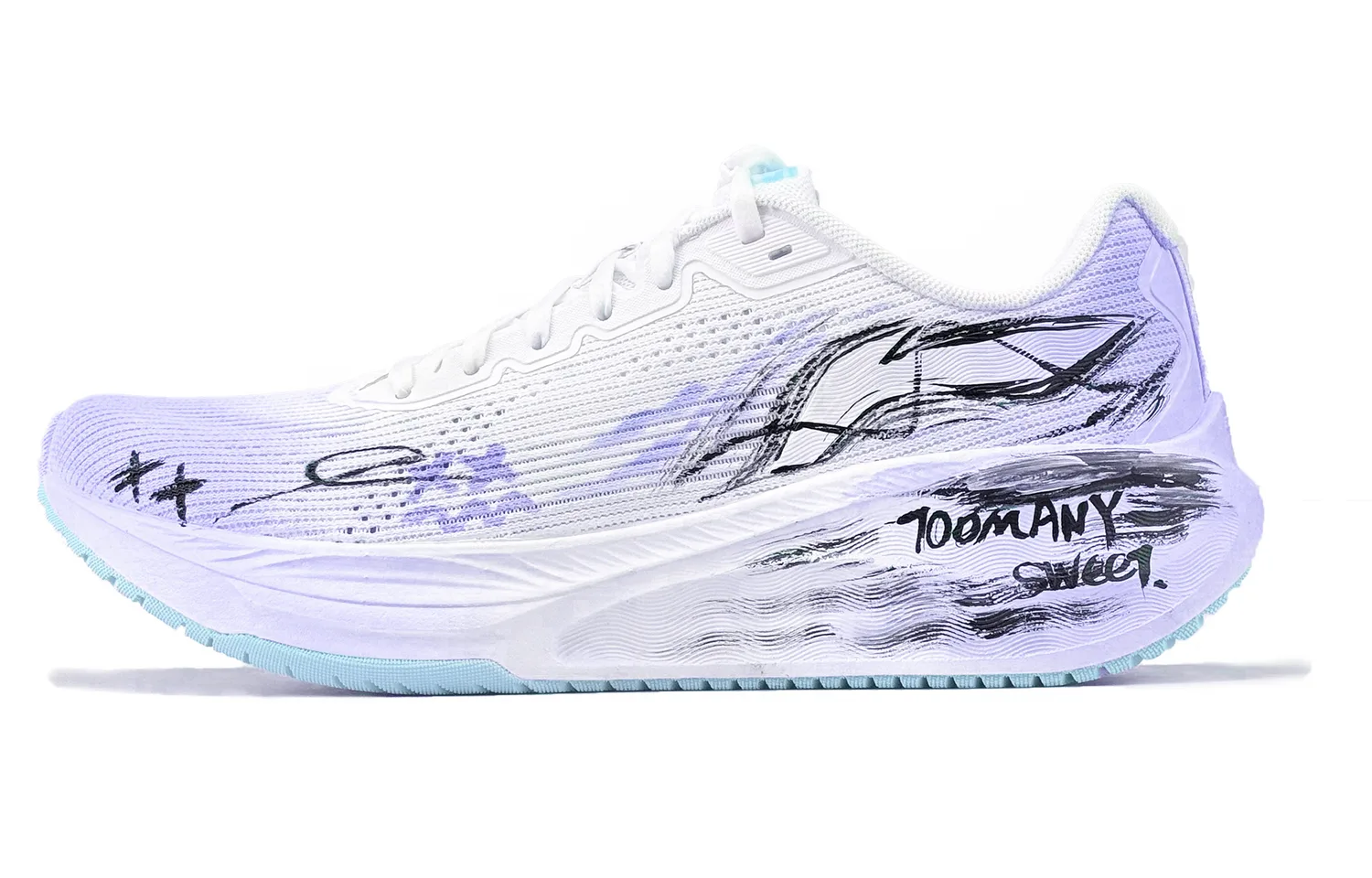 Li-Ning Wuyue Cushioning Abrasion Resistant Slip Resistant Low top Casual, starry sky фиолетовый