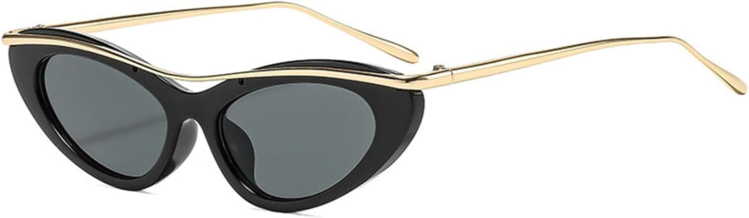 

Солнцезащитные очки Willochra в стиле ретро «кошачий глаз» для женщин, стильные металлические дизайнерские овальные солнцезащитные очки, модные дизайнерские золотые очки 2025 года, C1