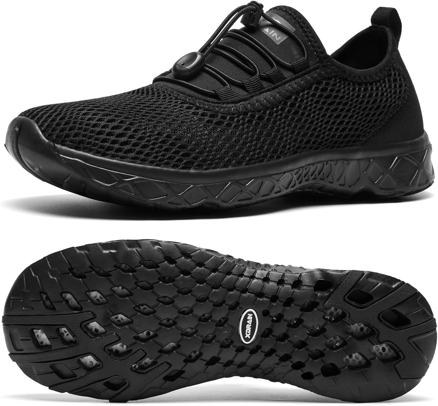 

Мужские стильные водные туфли ALEADER, быстро сохнущие кроссовки Xdrain для воды, легкие и удобные, черный