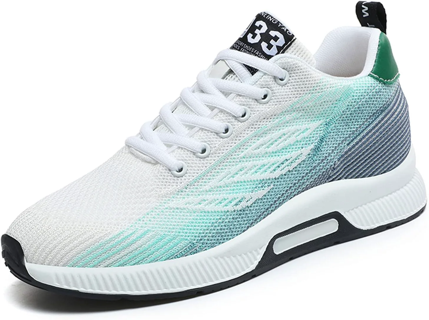 

Мужские кроссовки с шнуровкой и эффектом увеличения роста - модная спортивная обувь, невидимо добавляющая 6 см к росту Meidiastra, белый