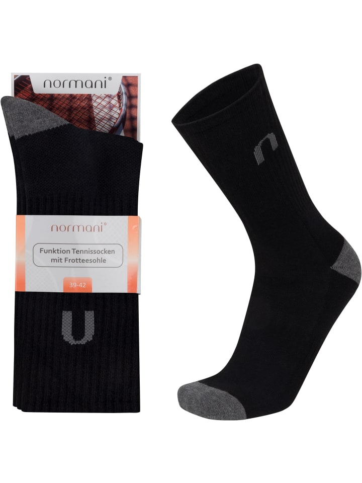 

Normani 4 функциональных теннисных носка с махровой подошвой, черно-антрацитового цвета