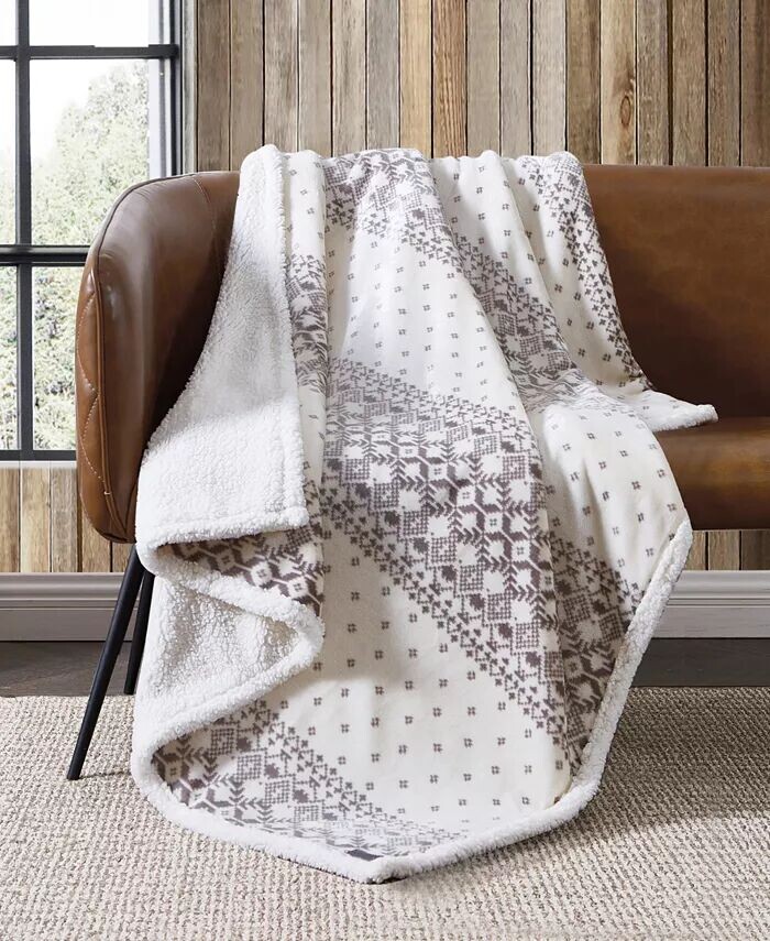 

Ультрамягкий плед Fair Isle Peak Eddie Bauer, слоновая кость