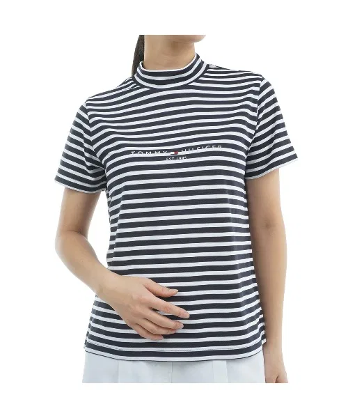 Футболка с логотипом Tommy Hilfiger, полуприлегающий крой, полиэстер, мультицвет