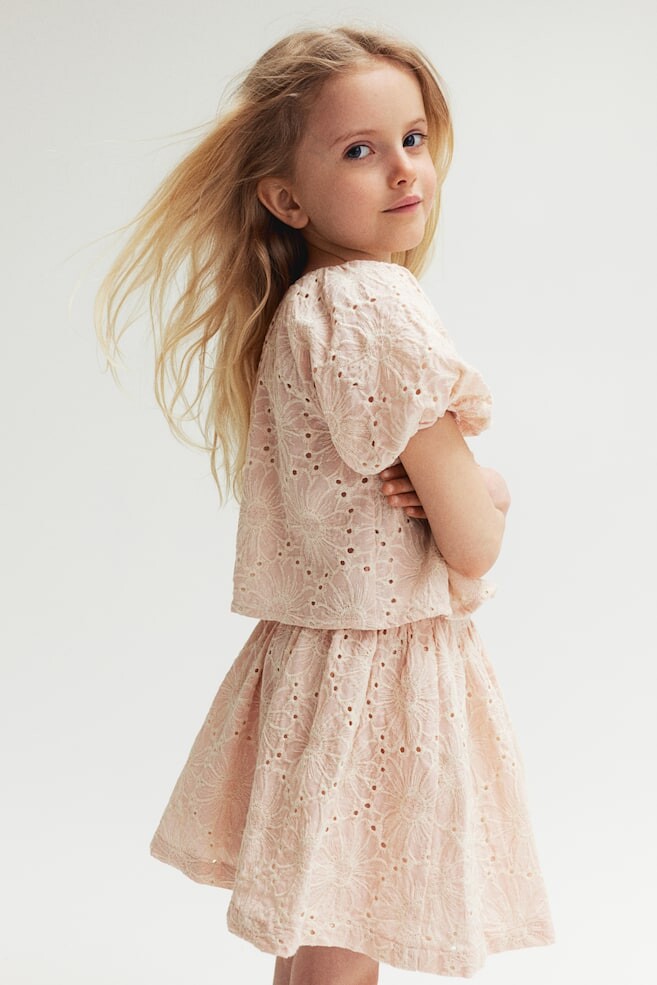 

Юбка бродери H&M, розовый