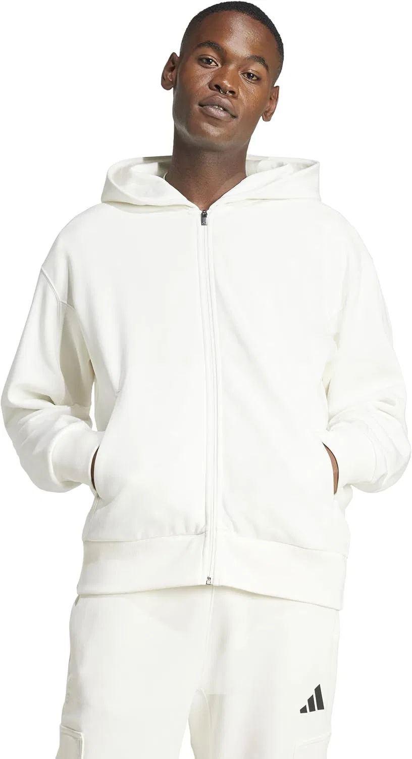 Толстовка Adidas All Szn Fleece с молнией, белый