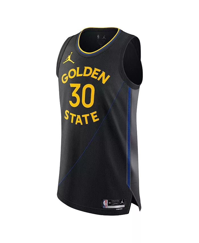 Мужская автентичная футболка Stephen Curry Golden State Warriors 2024/25 - коллекция Statement, черная Jordan — фото 2