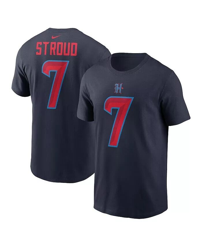 

Мужская футболка CJ Stroud Navy Houston Texans с именем и номером Nike