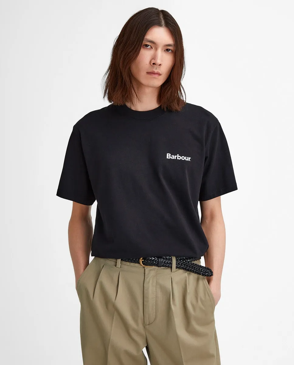 

Футболка мужская с короткими рукавами и круглым вырезом Barbour, черный