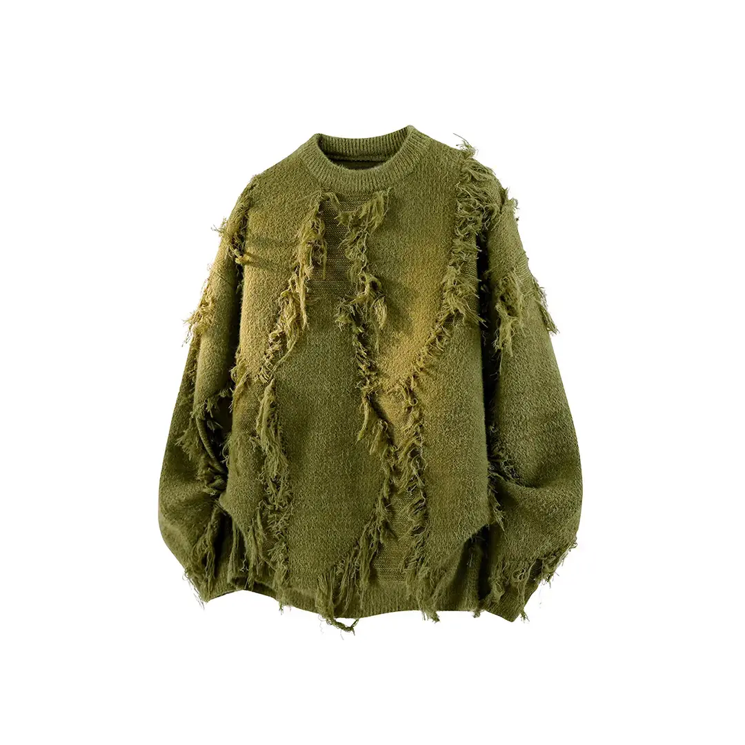 

Трикотажный свитер Unisex с круглым вырезом Moderate Others VanCamel, army зеленый[comfortable and skin-friendly, quality upgraded]