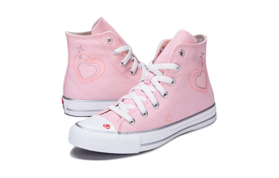 Детские парусиновые туфли Converse GS, Pink — фото 4
