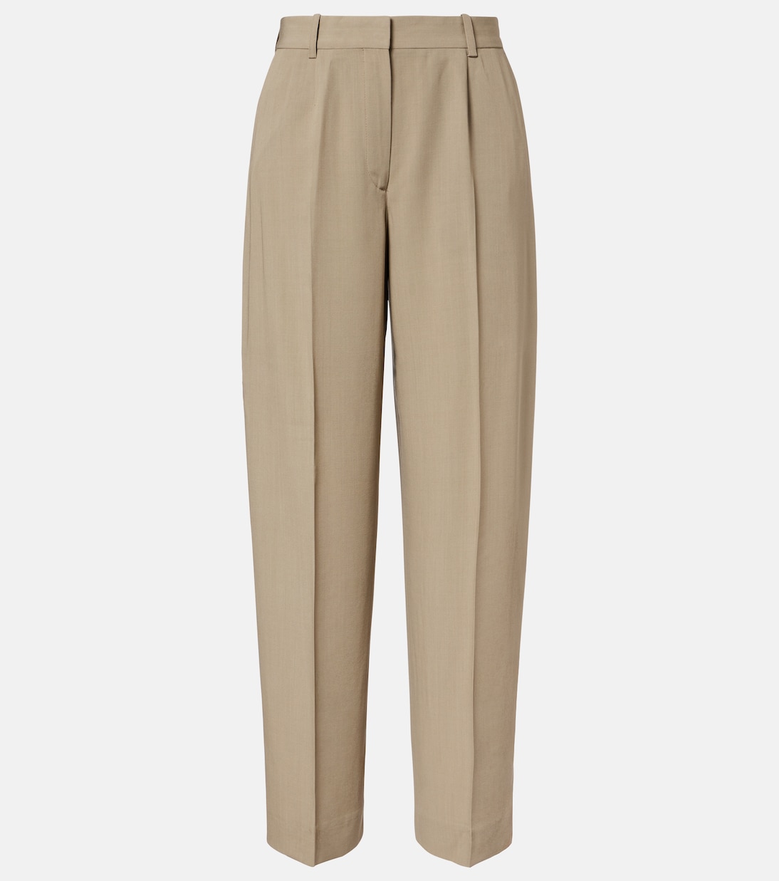 

Брюки со средней посадкой и широкими штанинами Toteme, серо-коричневый