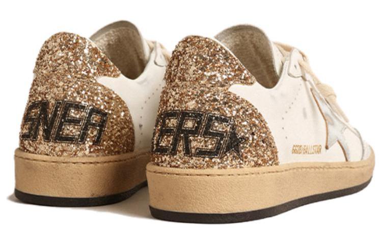 Ball-Star Glitter Low-top Sneakers Golden Goose, Экрю — фото 4