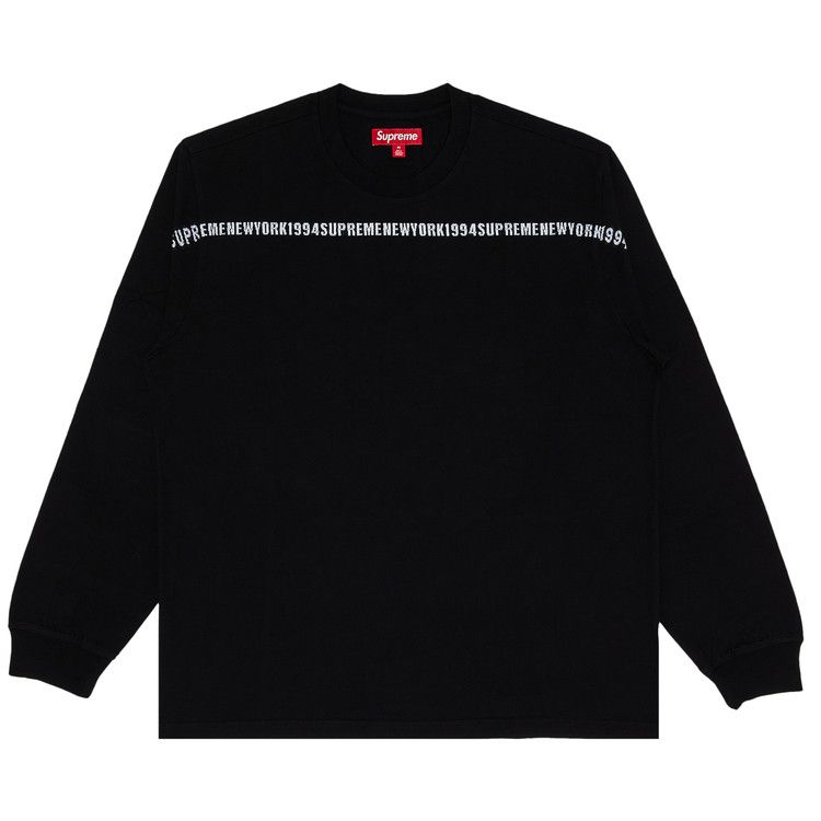 

Топ Supreme Intarsia Stripe Long-Sleeve Top, Black