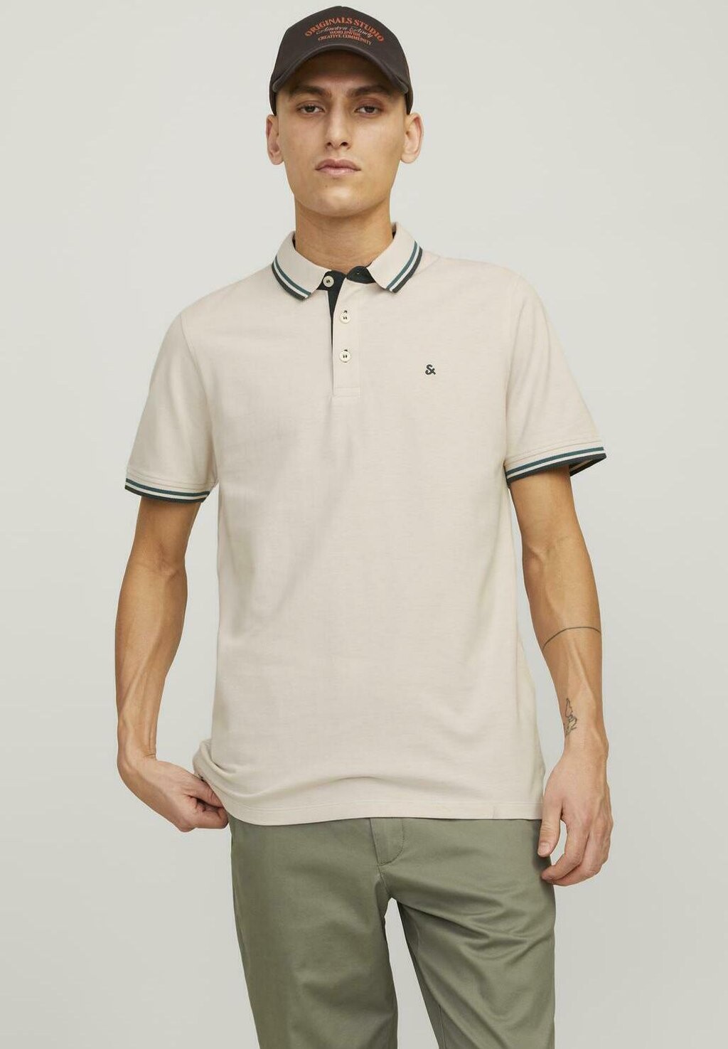 

Поло PAULOS Jack & Jones, цвет Moonbeam