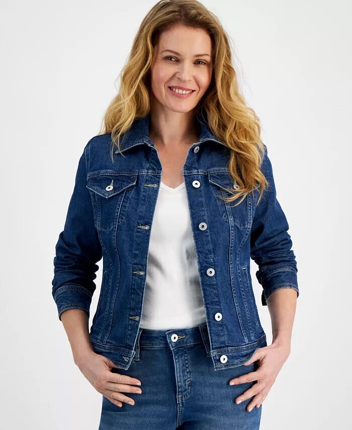 

Классическая джинсовая куртка Trucker Jacket Style & Co, синий