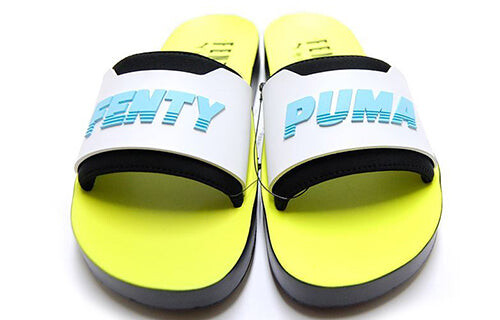 Тапочки fenty x surf slide 'safety yellow' Puma, черный — фото 3