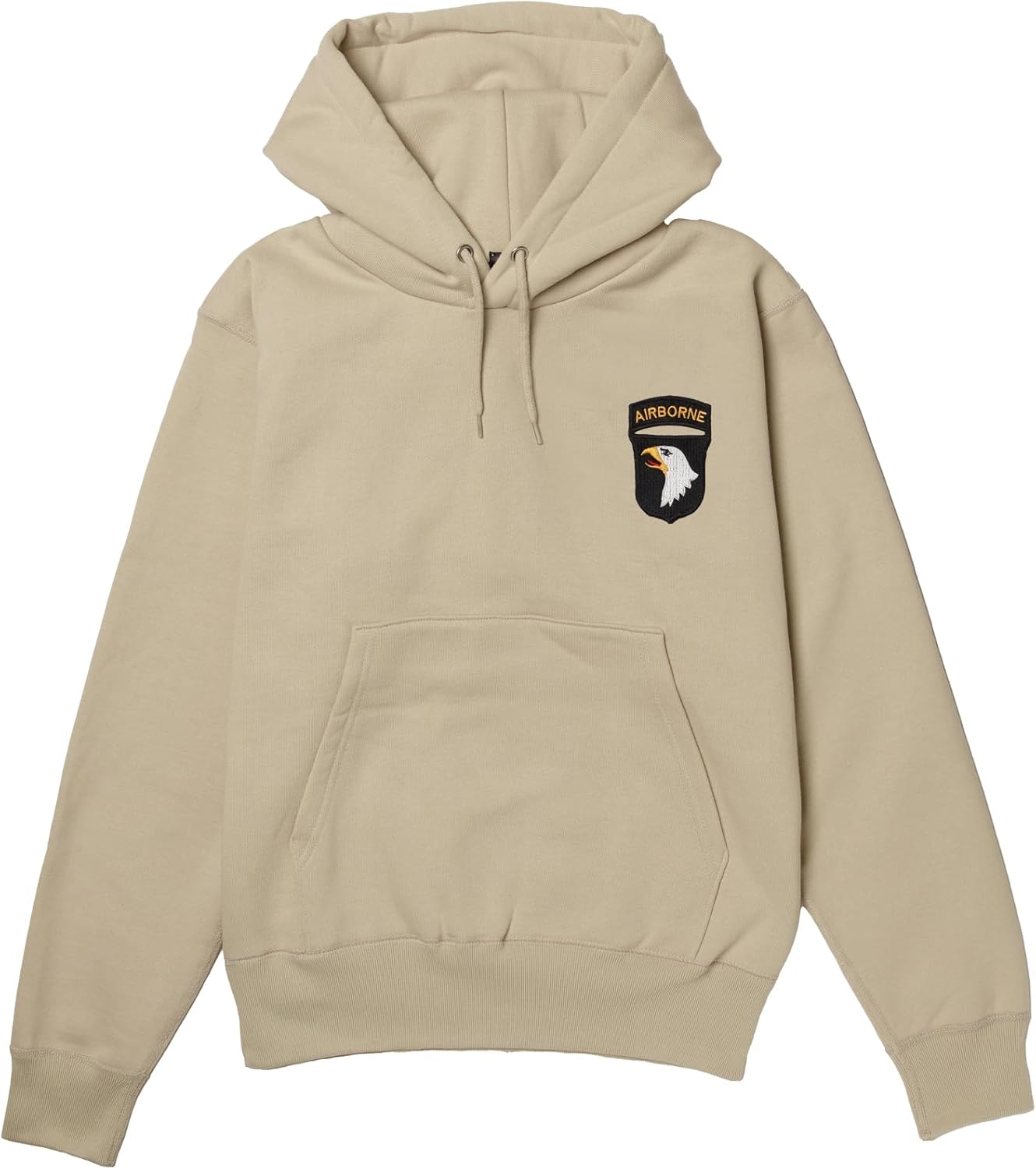 

Толстовка с капюшоном в стиле F, нашивка с гербом армии США, на флисовой подкладке, без застежки, цвет: серый (stone), размер S F-Style