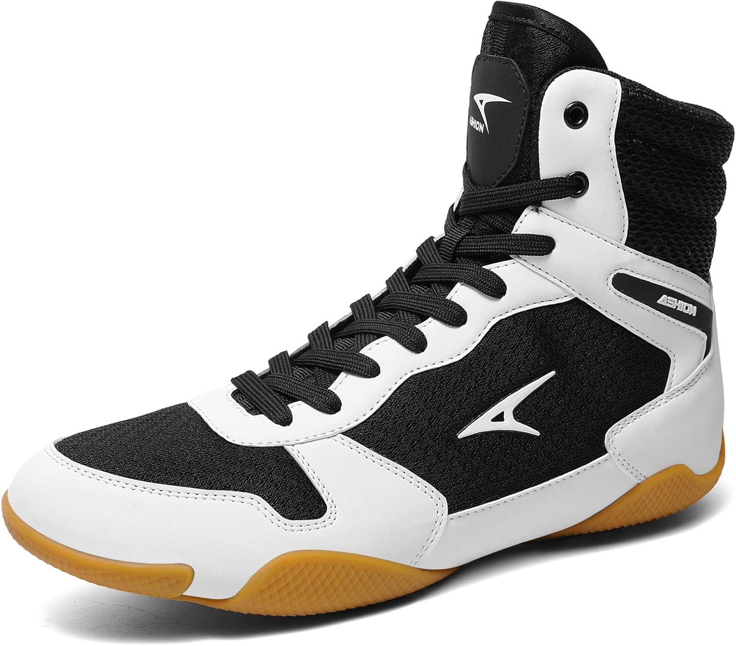 

Мужские борцовки ASHION легкие высокие кеды, белый/черный