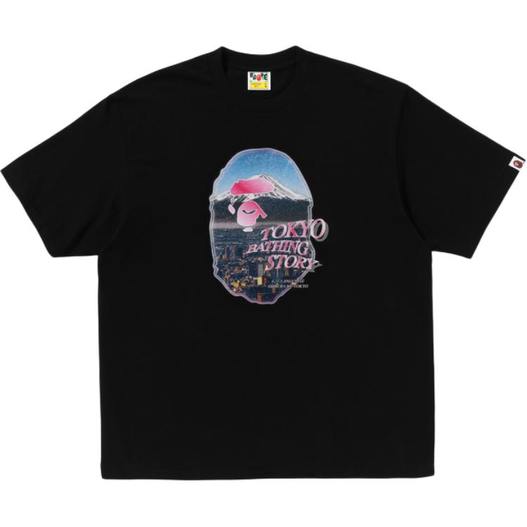

Футболка Bape Cityscape Ape Head Relaxed Fit A BATHING APE, черный