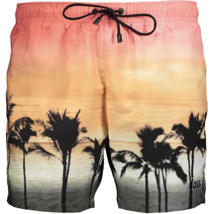 

Пляжные шорты мужские light beige HUGO BOSS, светло-бежевый