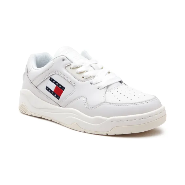 Новые баскетбольные кроссовки из кожи. Tommy Hilfiger, белый
