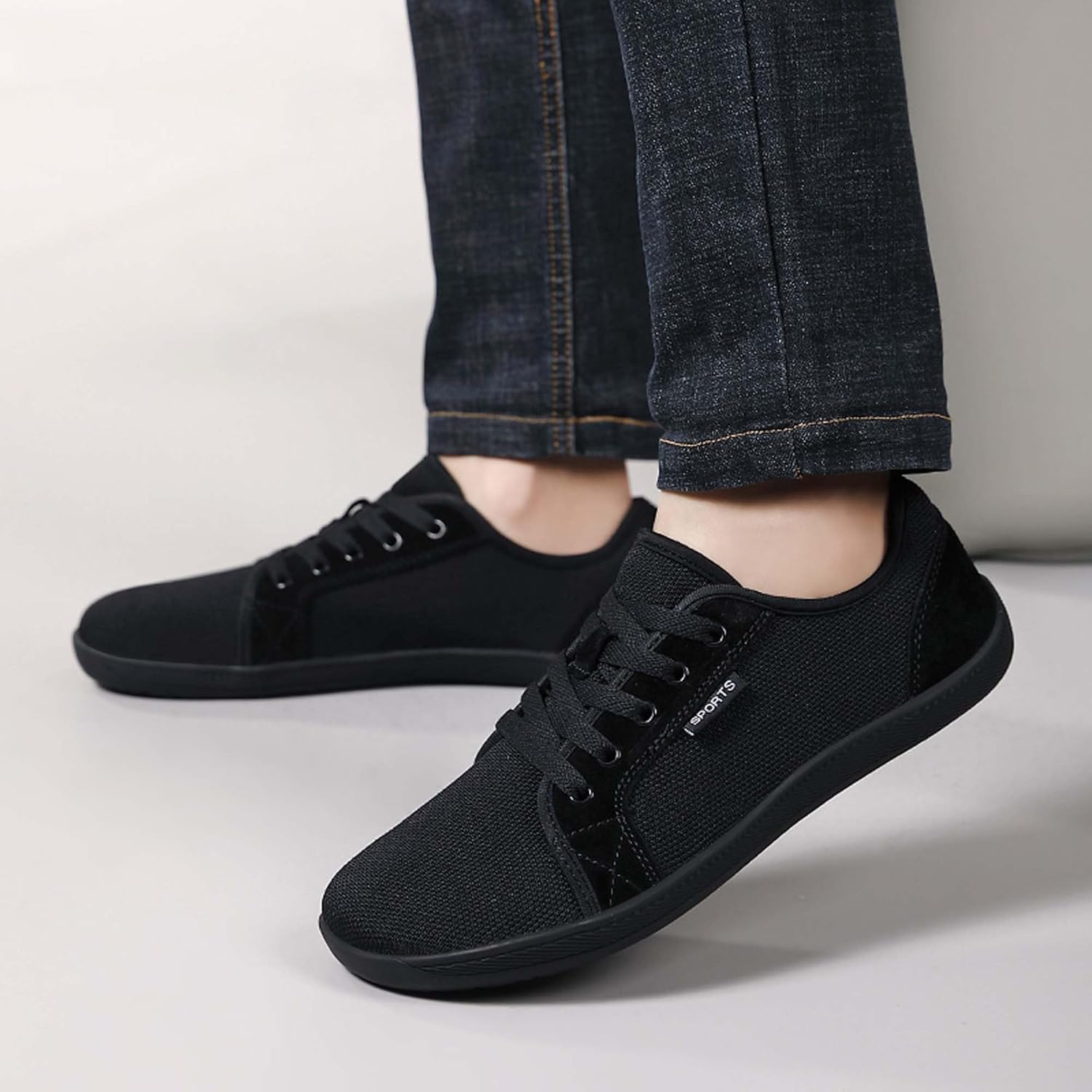 Мужские босоножки Usoway, удобная обувь с широкой передней частью, черный — фото 4
