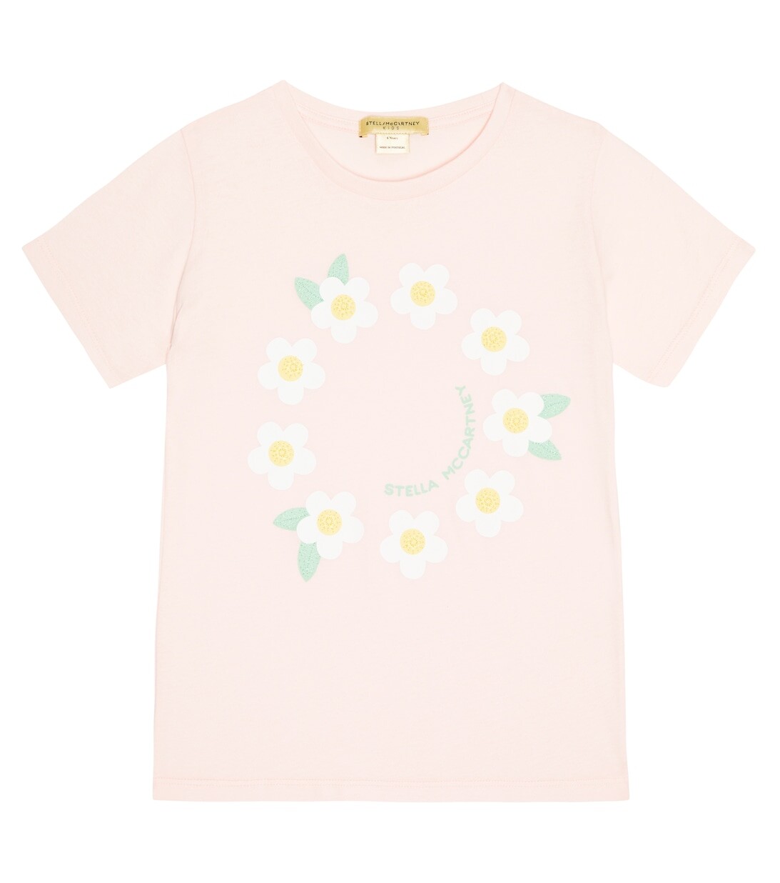 

Хлопковая футболка Stella McCartney Kids, розовый