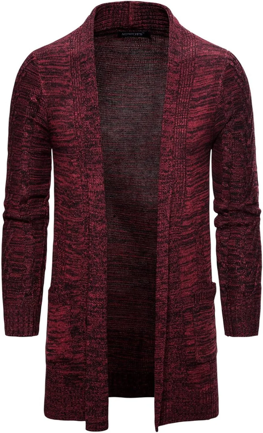 

Кардиган для мужчин с воротником-шалью и открытой полой AQAYL