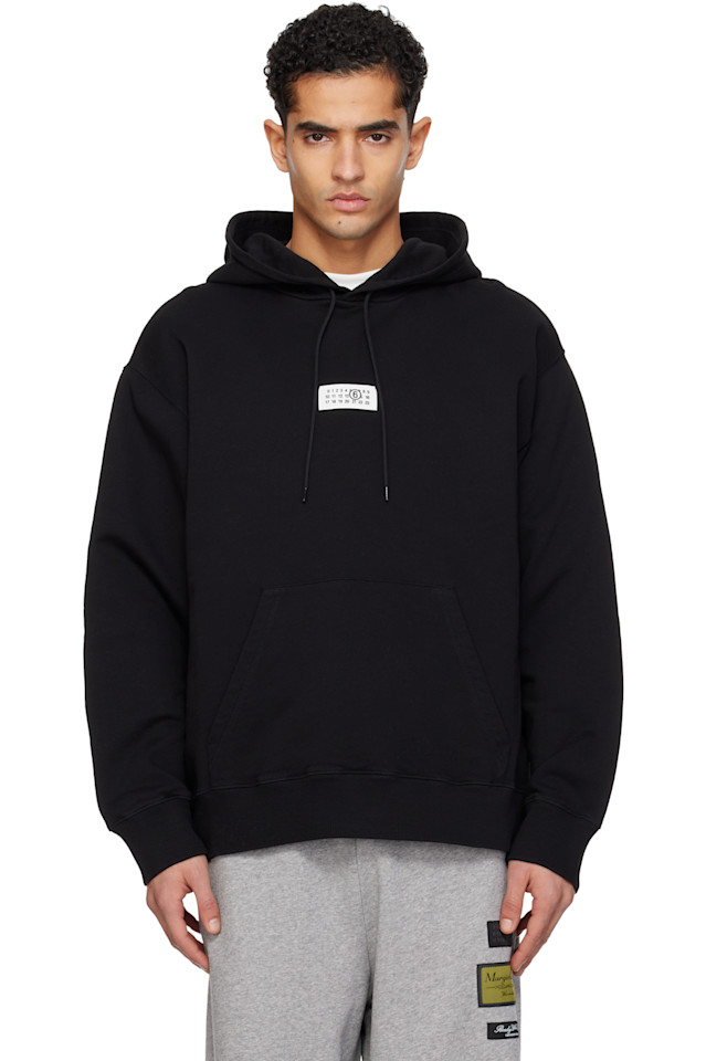 

Худи с нашивкой и логотипом Mm6 Maison Margiela, черный