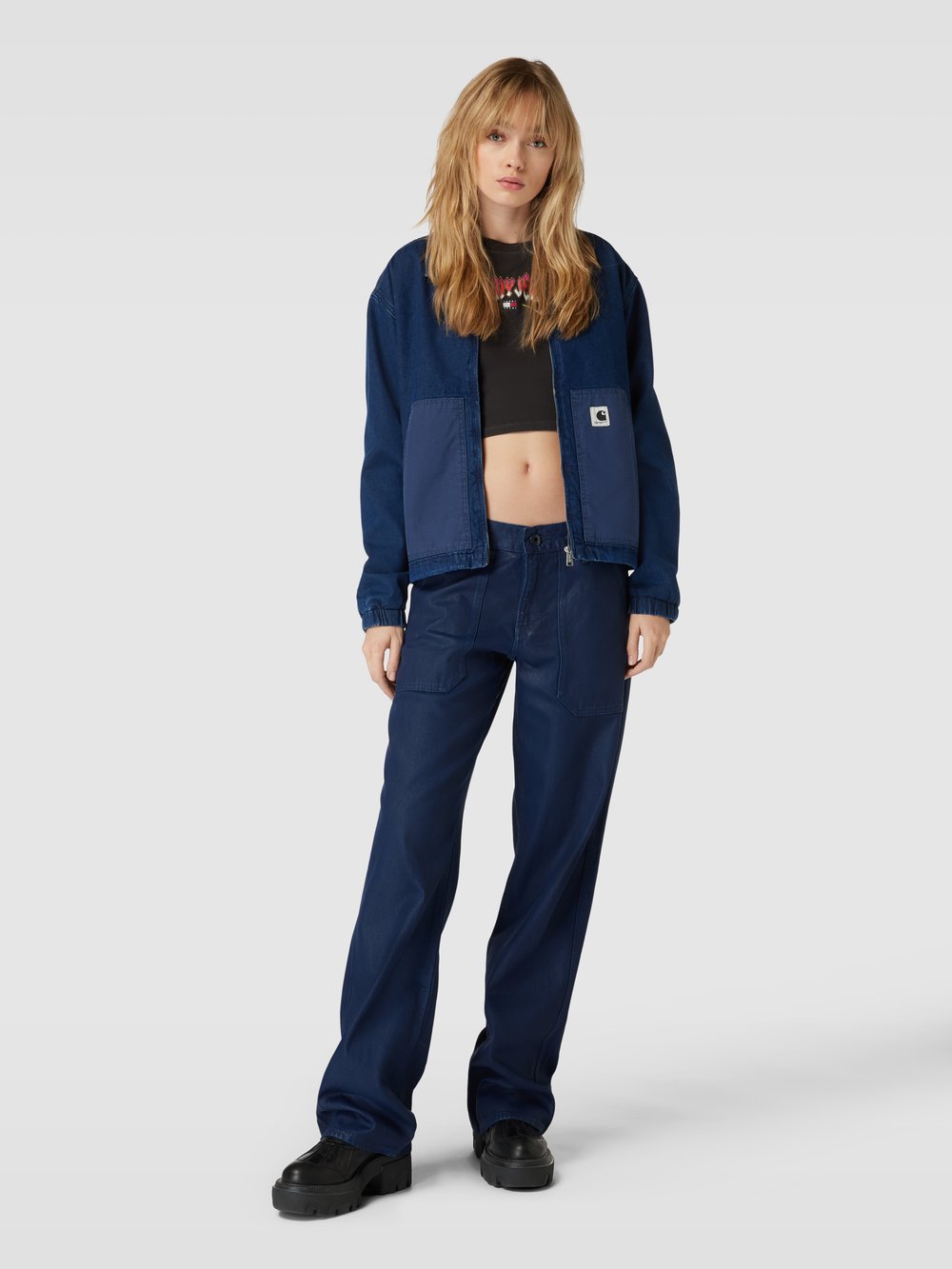 

Джинсы свободного кроя с декоративными швами, модель «Джуди» G-Star Raw, синий