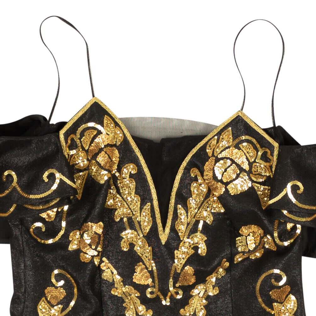

NWT MOSCHINO COUTURE Черный топ с вышивкой пайетками, черный
