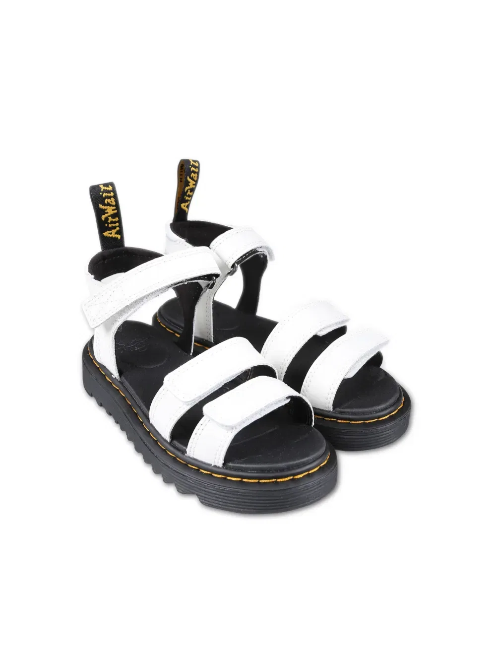 Кожаные сандалии Klaire Dr. Martens Kids, белый