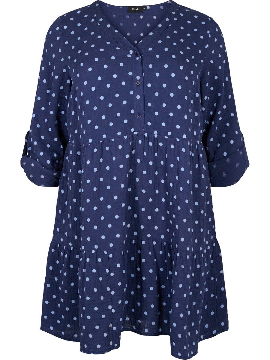

Платье-рубашка Zizzi Vviva, цвет marine blue/Light blue