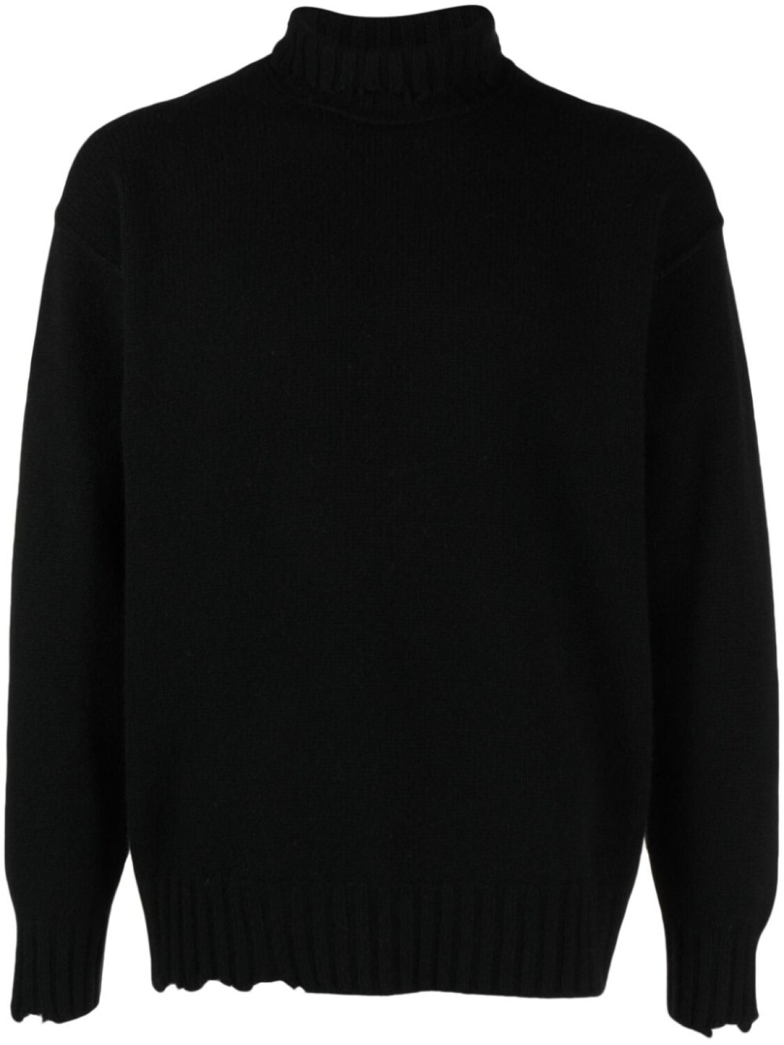 

Isabel Benenato distressed-effect roll-neck jumper, черный