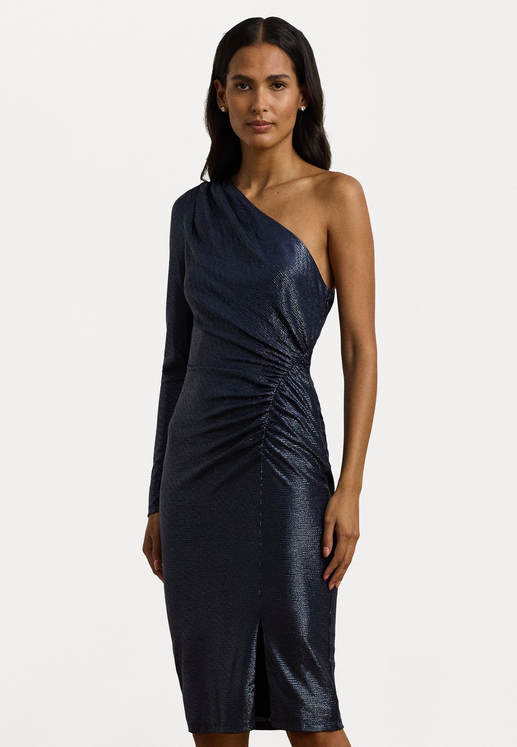 

Коктейльное/вечернее платье METALLIC ONE SHOULDER COCKTAIL DRESS Lauren Ralph Lauren, темно-синий