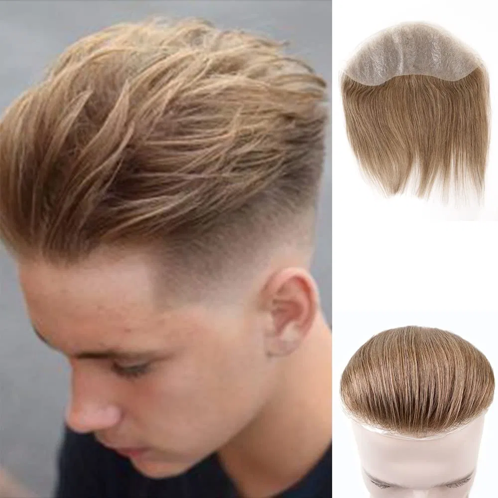 Мужской парик Lordhair Toupee из европейских натуральных волос, V-Loop Lordhair, Dark Blonde Brown 18#